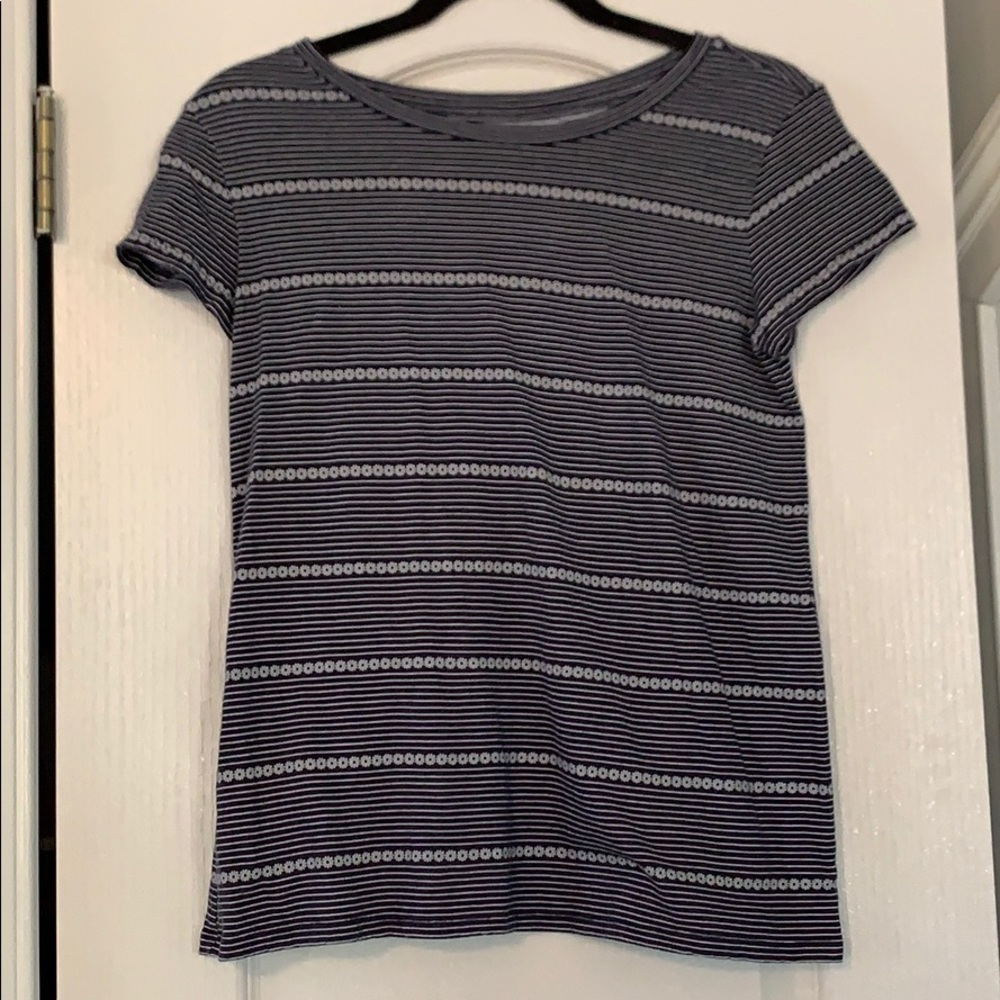 COPY - LOFT navy and white striped vintage soft tee